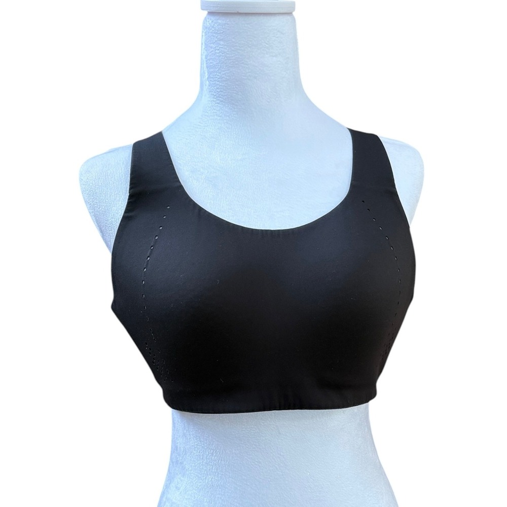 Lululemon Run Times Bra Women 36C Black High Impact Adjustable Straps